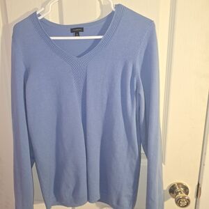 Talbots Light Blue V-Neck Sweater